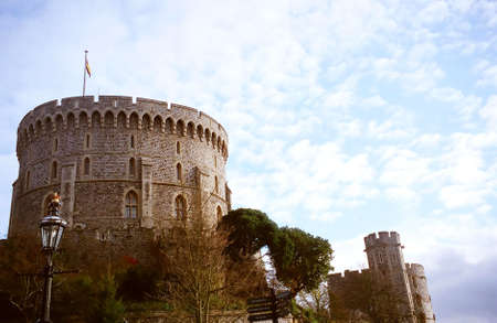 The Round Tower of Windsor Castle in Windsor, Englandの写真素材