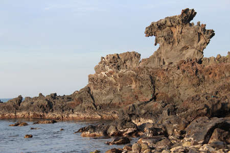 Yongduam - The Dragon Head Rock in Jeju Island, South Koreaの写真素材