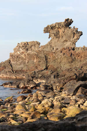 Yongduam - The Dragon Head Rock in Jeju Island, South Koreaの写真素材