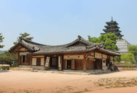 Korea Traditional House at Gyeongbokgung Palace in Seoul, South Korea のeditorial素材