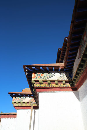 Roof decoration in Palcho Monastery, Gyantse, Tibet