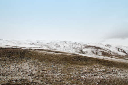 View of mountains with the snow on peak in Tibet, Chinaの写真素材