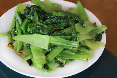 Stir-fried Chye Sim in Tibet, Chinaの写真素材