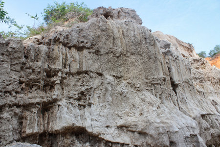 The Fairy stream with grey texture canyon