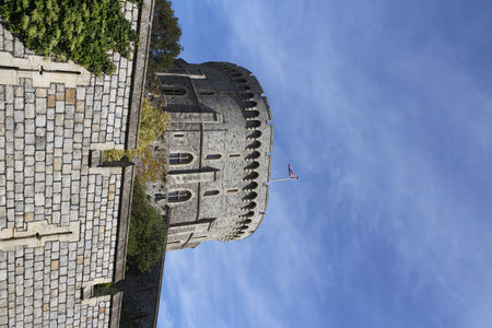 Round Tower of Windsor Castle on a sunny day in springのeditorial素材