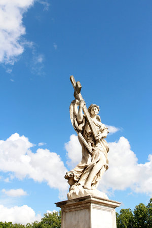 Angel Carrying the Cross by Ercole Ferata at Castel Sant'Angelo, Rome, Italy