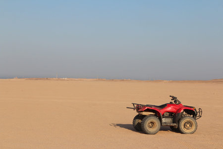 A quad bike on the desert in a sunny afternoon at Hurghada, Egypt