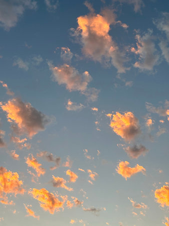Dramatic cloudscape with the blue sky during sunset at Luxor, Egypt