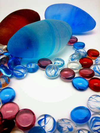 colorful pebbles and stonesの素材