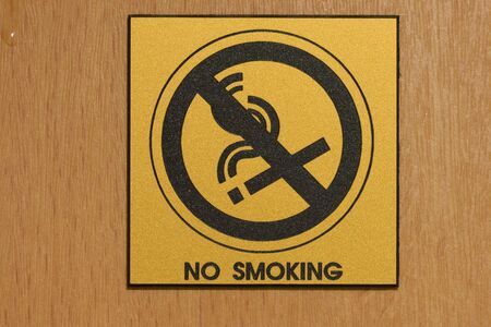 no smoking sign in a roomの写真素材