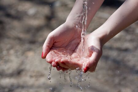 care for sensuality woman hands  の写真素材