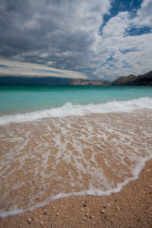 stormy sea in Croatia, Baska の写真素材
