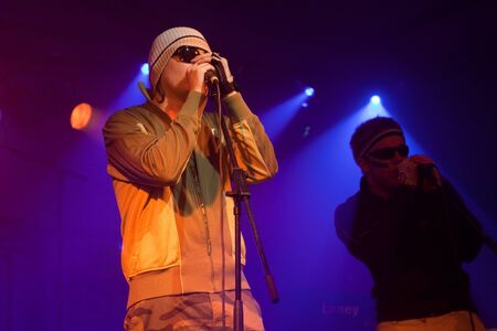 PECS, HUNGARY - APRIL 26: Belga in a concert. April 18, 2007 in Pecs, Hungary.のeditorial素材