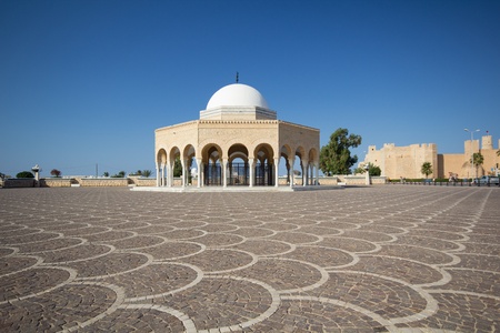 Mausoleum of Habib Bourgiba in Monastir, Tunisiaの写真素材
