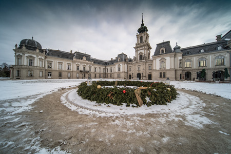 Festetics castle in Keszthely, Hungary at winterのeditorial素材
