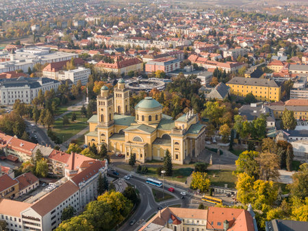 aerial photo of Basilica of St. John the Apostleの写真素材
