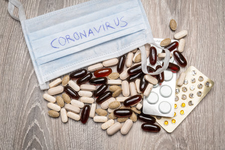 Medical mask and tablets for Corona protection