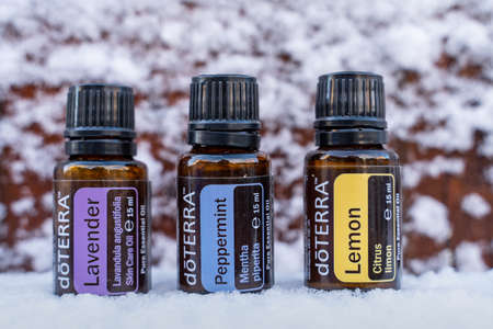 Pecs, Hungray - Jan 25 2021 - Illustrative editorial image of Doterra Essential Oils for everyday useのeditorial素材