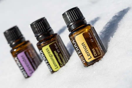 Pecs, Hungray - Jan 25 2021 - Illustrative editorial image of Doterra Essential Oils for everyday useのeditorial素材
