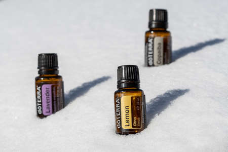 Pecs, Hungray - Jan 25 2021 - Illustrative editorial image of Doterra Essential Oils for everyday useのeditorial素材