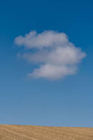 Spring landscape with beautiful cloudy skyの写真素材