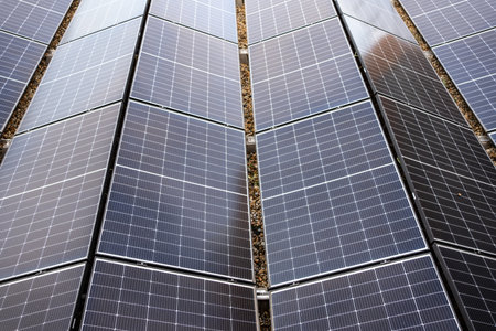solar panels for alternative energyの写真素材