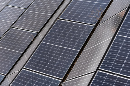 solar panels for alternative energyの写真素材
