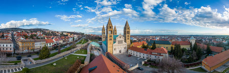 Pecs, Szekeseegyhaz. bird eye view