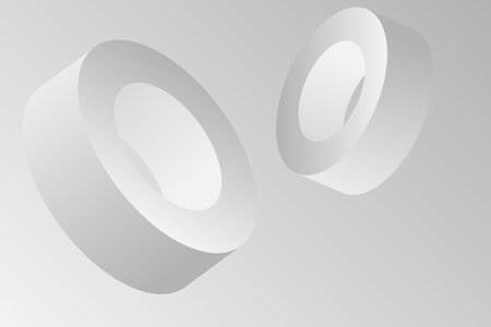 White vector background template design with 3D shapesのイラスト素材