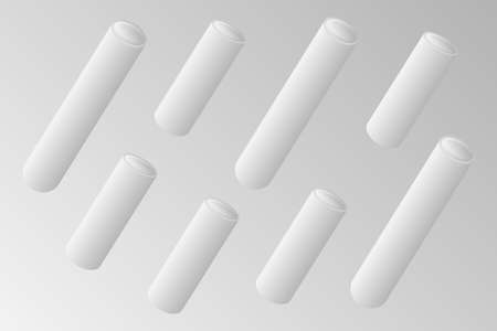 White vector background template design with 3D shapesのイラスト素材