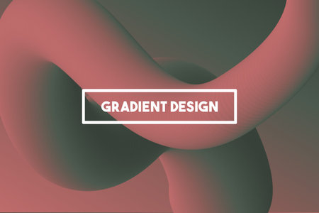 Creative vector design illustration template with  3d flow shapes. Gradient background