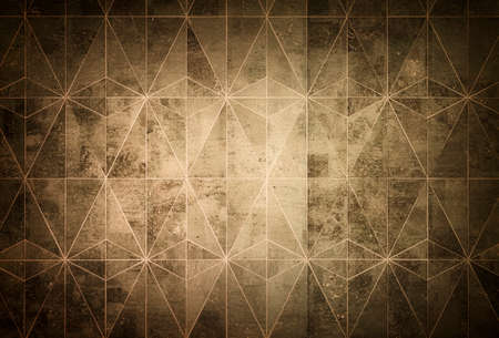 Textured and painted wall in warm tones with copy space in the center and possible use as a backdrop.の写真素材