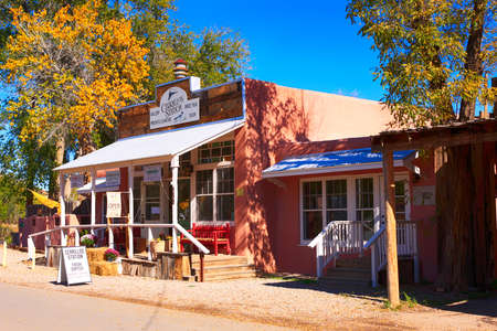 Cerrillos Station on First Street in Los Cerrillos, NMのeditorial素材