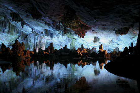 Bright Cave in Chinaの写真素材