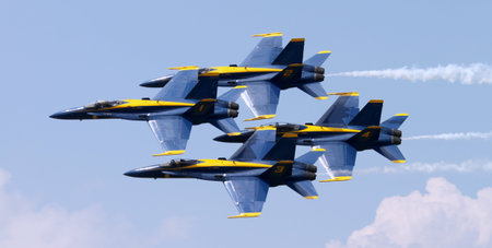 airshow planes flying in tight formation