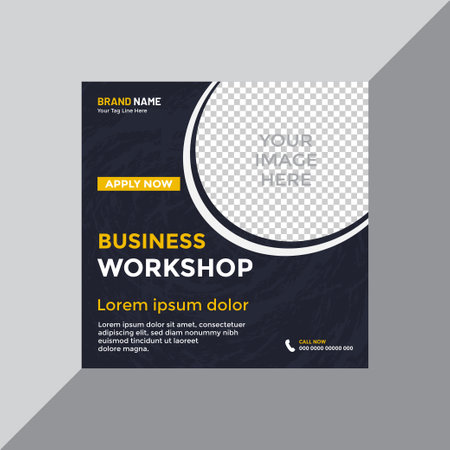 Free Vector Corporate social media promotion and banner post design templateのイラスト素材