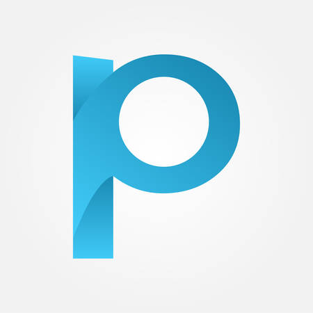 P Letter Modern Technical Logoのイラスト素材