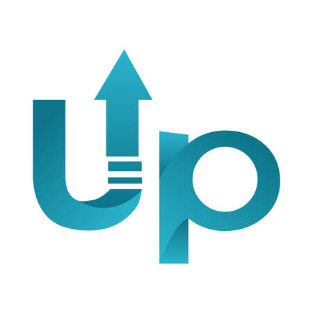 Up Letters with Arrow Word Text Logo Vectorのイラスト素材