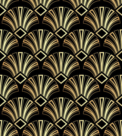 Art Deco Gatsby Ornament Pattern Backgroundのイラスト素材