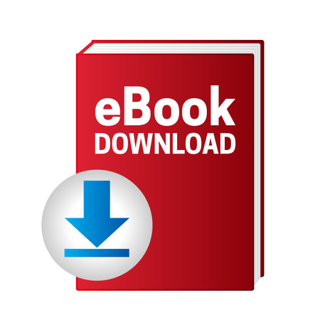 Red Ebook Download Iconのイラスト素材