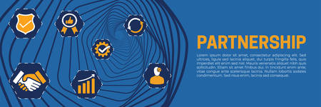 Partnership Abstract Modern Banner Background Vectorのイラスト素材