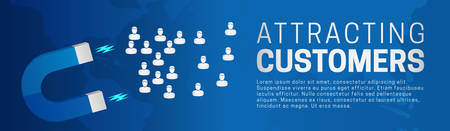 Attracting Customers Banner Backgroundのイラスト素材
