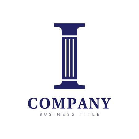 I Letter  Design for Lawyer or Attorneyのイラスト素材