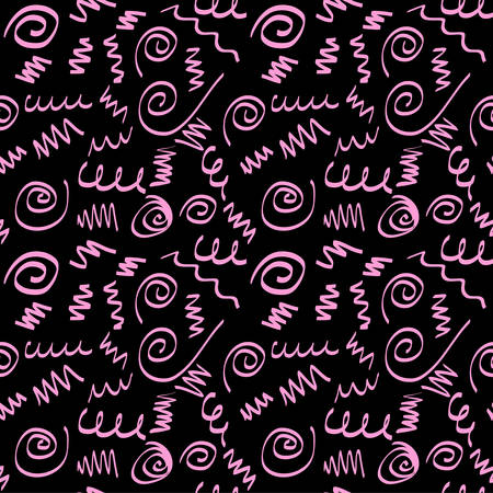 Scribble Spiral Seamless Pattern Backgroundのイラスト素材