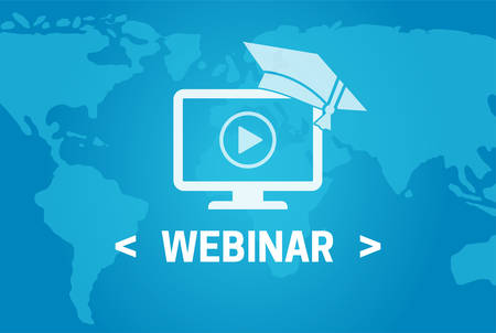 Webinar Icon Background Illustration Bannerのイラスト素材