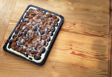 Autumn Plum Pastry Pieの写真素材