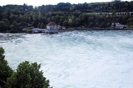 Rhine falls in Schaffhausen, Switzerlandの写真素材