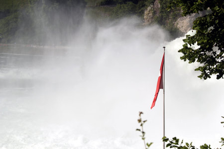 Rhine falls in Schaffhausen, Switzerlandの写真素材