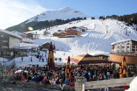 Ski Piste in Lech, Austriaのeditorial素材