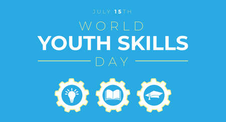Simple World Youth Skills Day Illustrationのイラスト素材